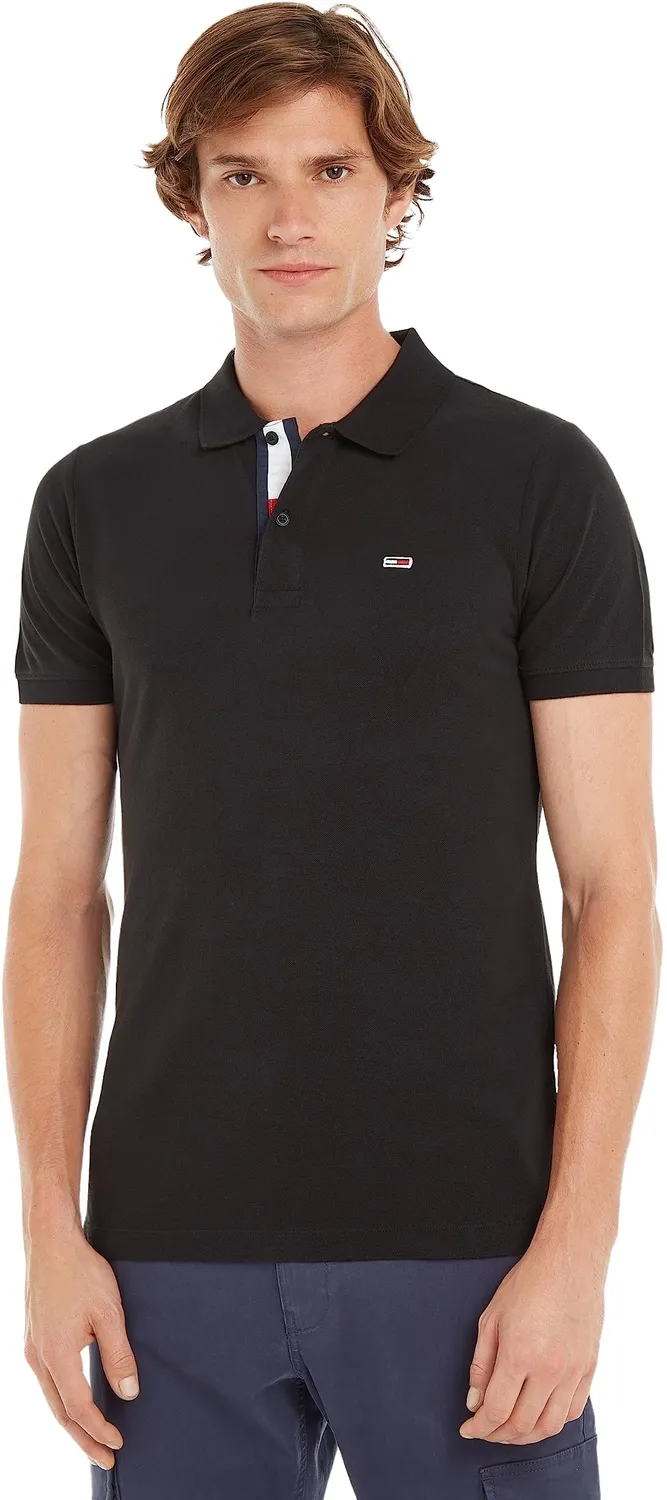 Tommy Jeans Poloshirt Slim Fit M blau Kurzarm