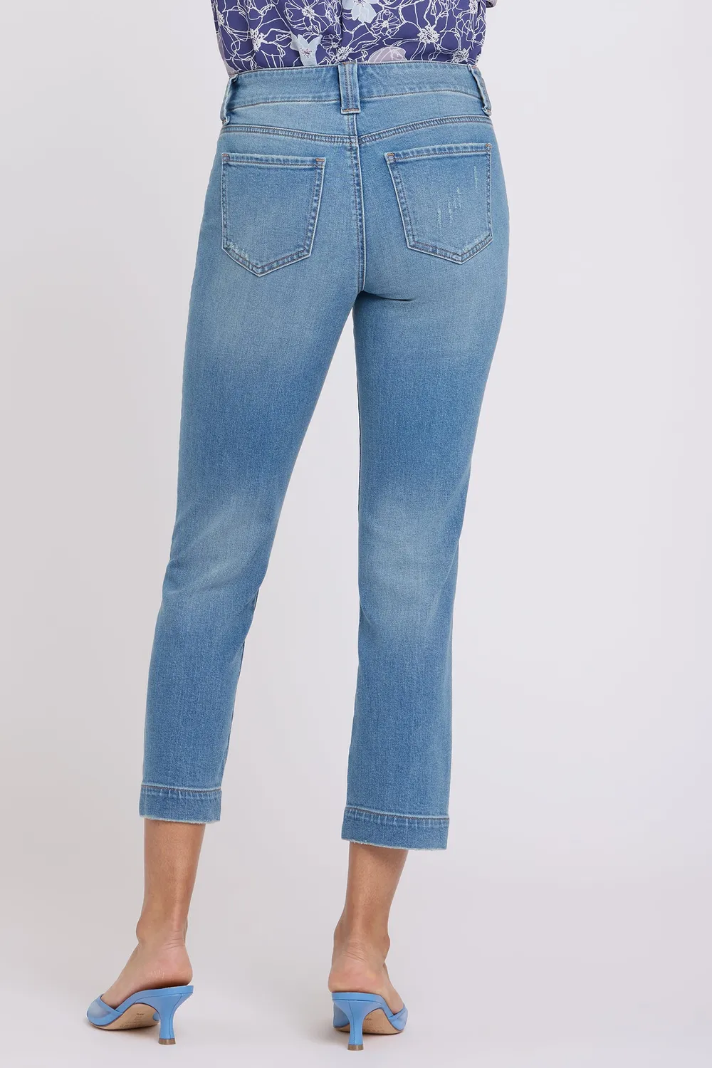 NYDJ Sheri Slim Straight Petite Jeans Port Sea