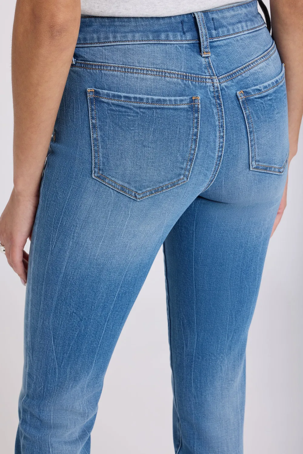 NYDJ Sheri Slim Straight Ankle Jeans Pacifica blau