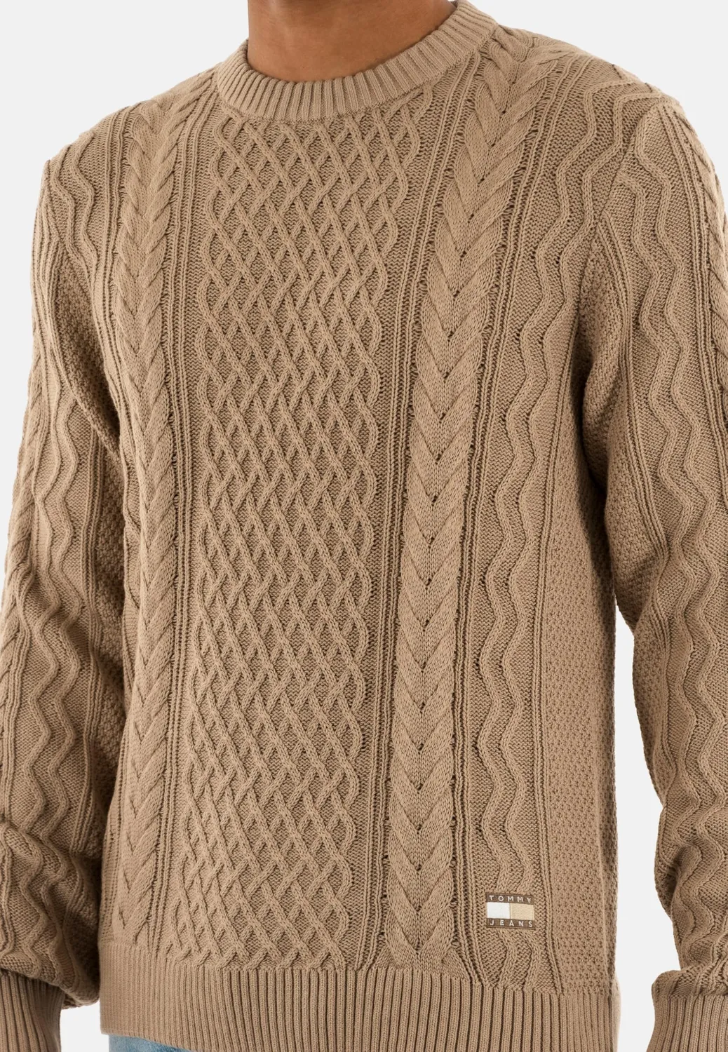 Tommy Jeans Cable Knit Pullover Zopfmuster Wolle