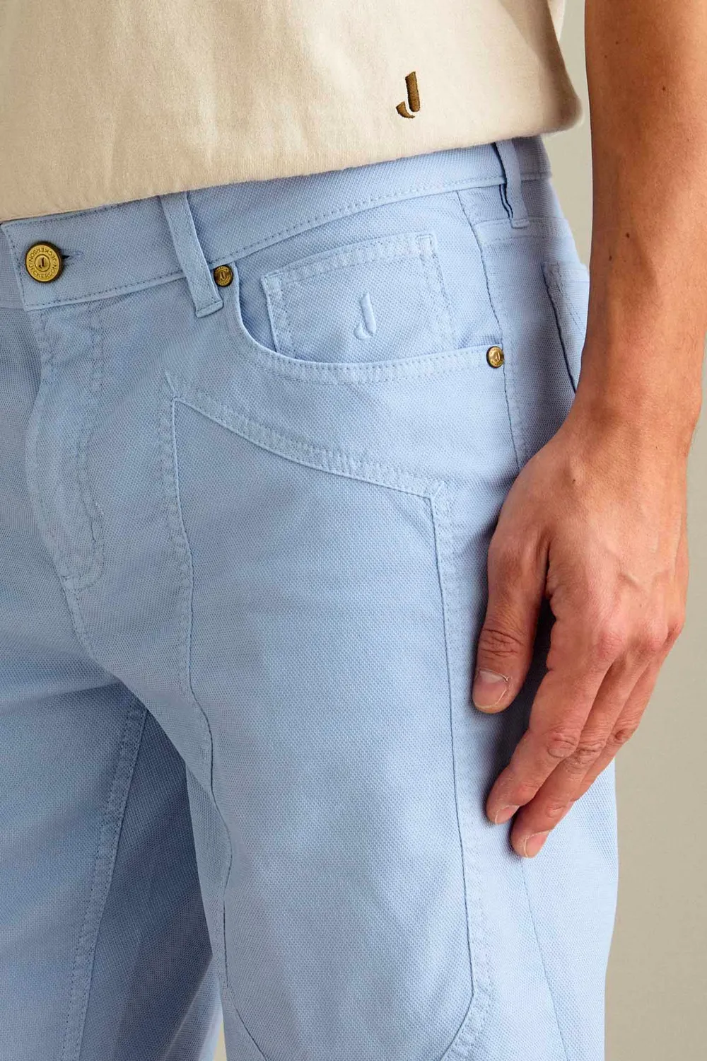 Jeckerson Jayden Bermuda Slim Fit hellblau Baumwolle