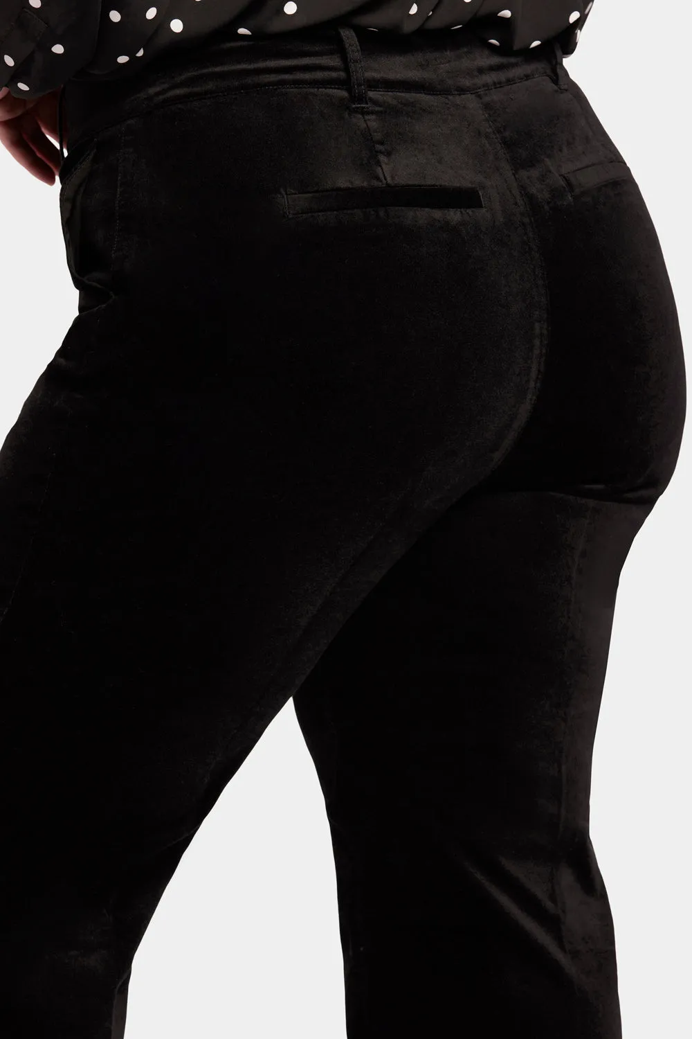 NYDJ Straight Leg Trouser Hose Schwarz Plus Samt