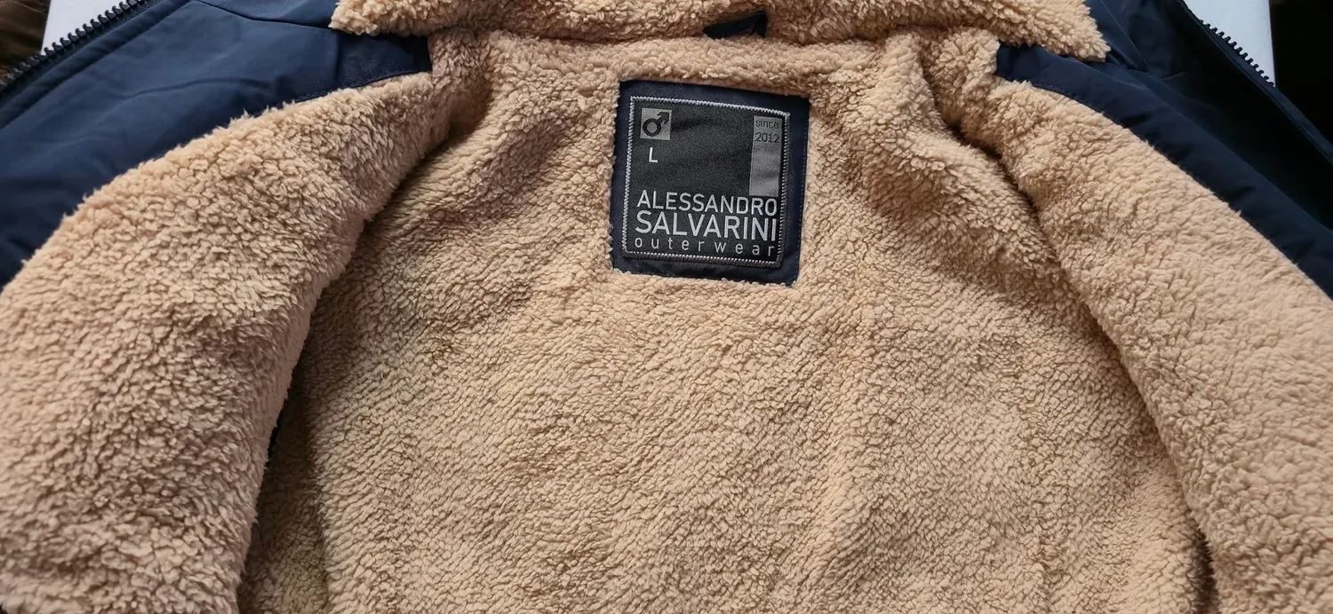 Alessandro Salvarini AS431 Winterjacke Herren Teddyfell