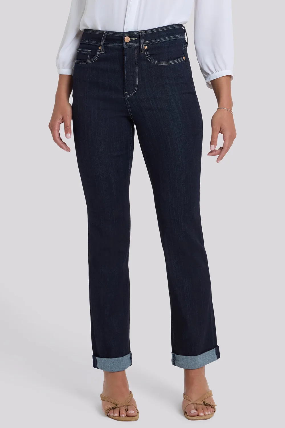 NYDJ Marilyn Straight Jeans Morning Tides Indigo