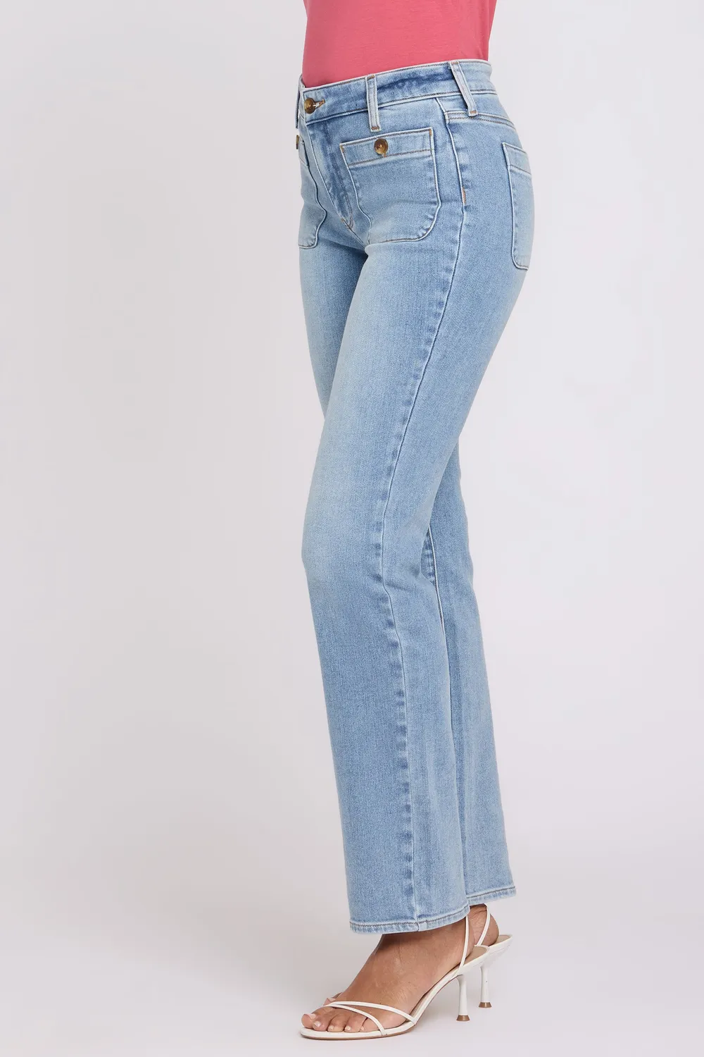 NYDJ Marilyn Straight Jeans Mist Springs Blau