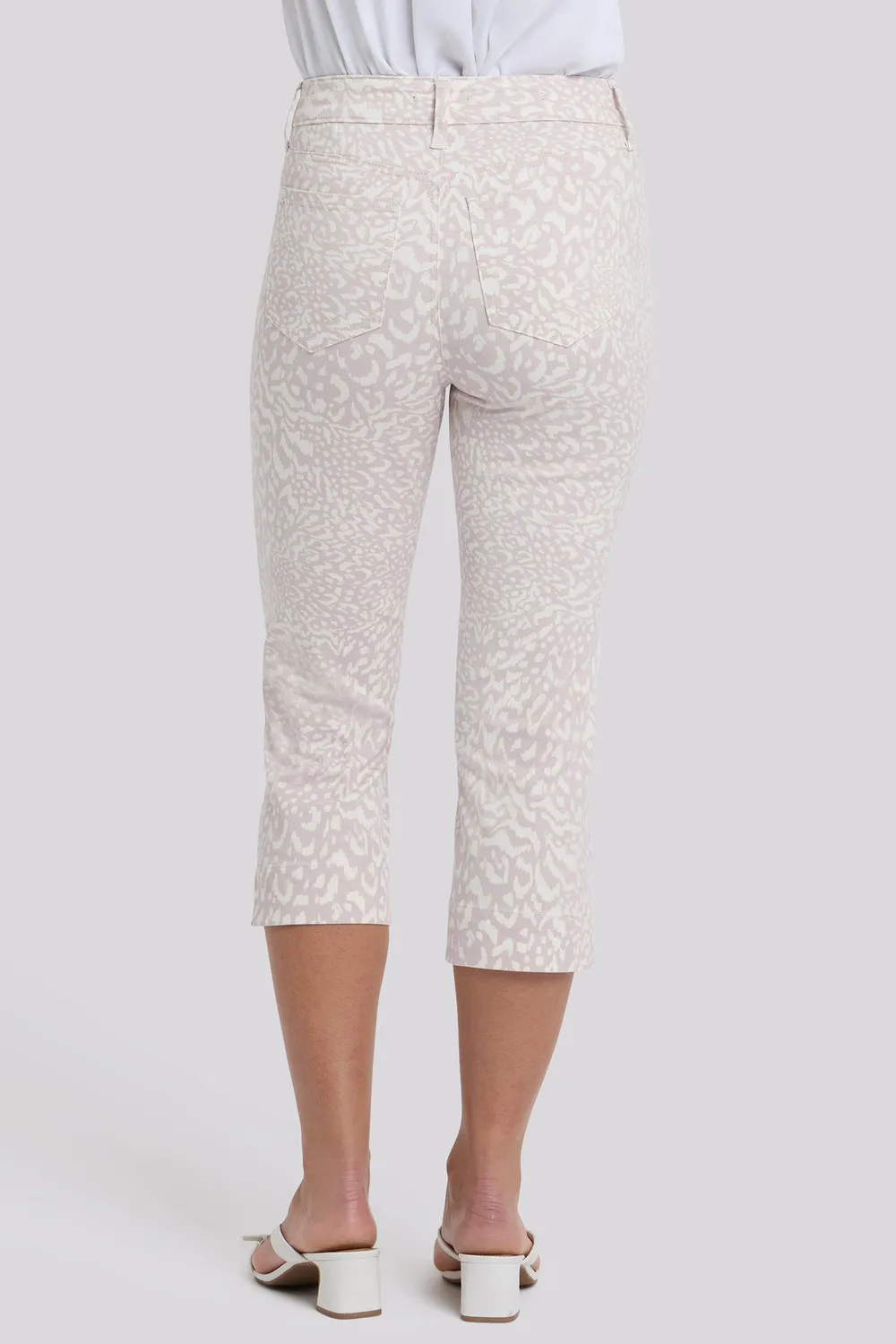 NYDJ Marilyn Straight Crop Petite Jeans Snow Leopard