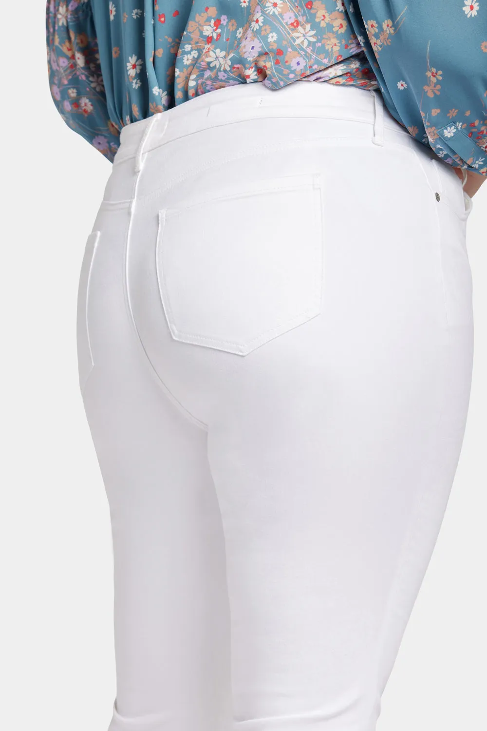 NYDJ Marilyn Straight Ankle Jeans Optic White Plus