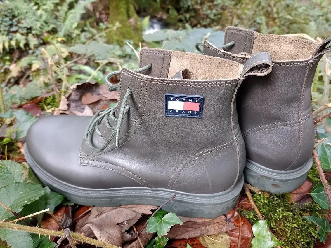 Tommy Jeans TJM Ruberized Herren Boots Schnürstiefel Schwarz