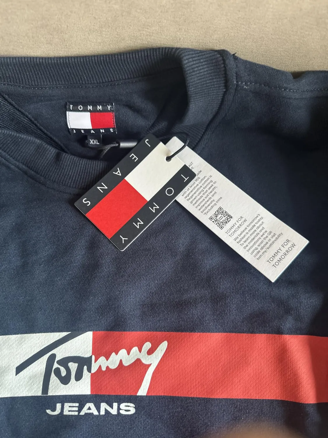 Tommy Jeans TJM Sign Stripe DM0DM23019 Sweatshirt schwarz