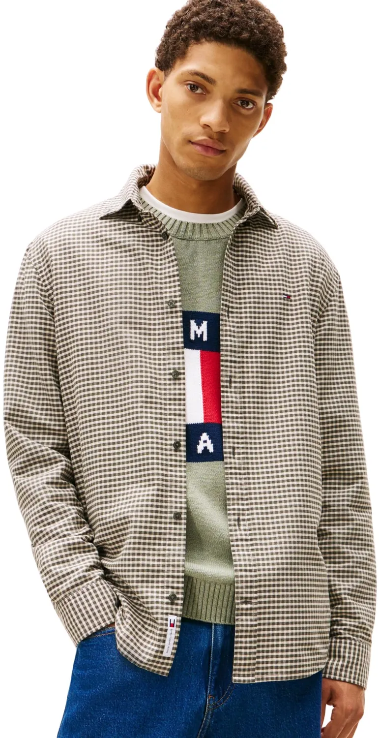 Tommy Jeans TJM Reg Oxford Check DM0DM22025 Hemd 4XL Karo