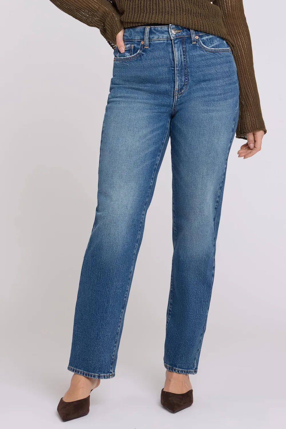 NYDJ Kasey Stovepipe Jeans Aster Dunkelblau