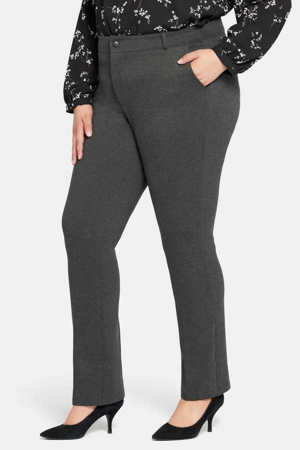 NYDJ Classic Trouser Stoffhose Charcoal Heathered formend