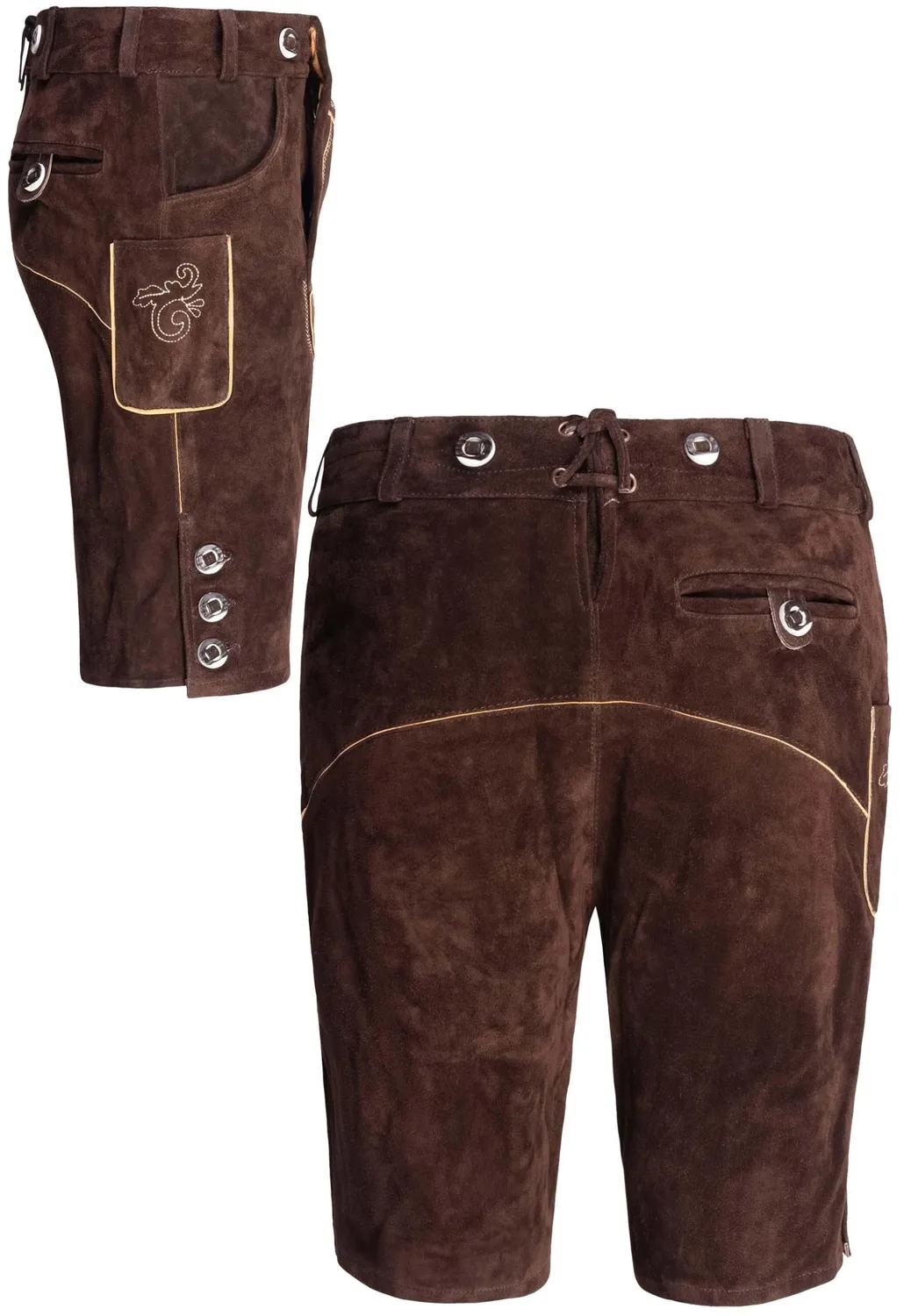 Alessandro Salvarini AS-180 Lederhose kurz Gr. 50 Echtleder