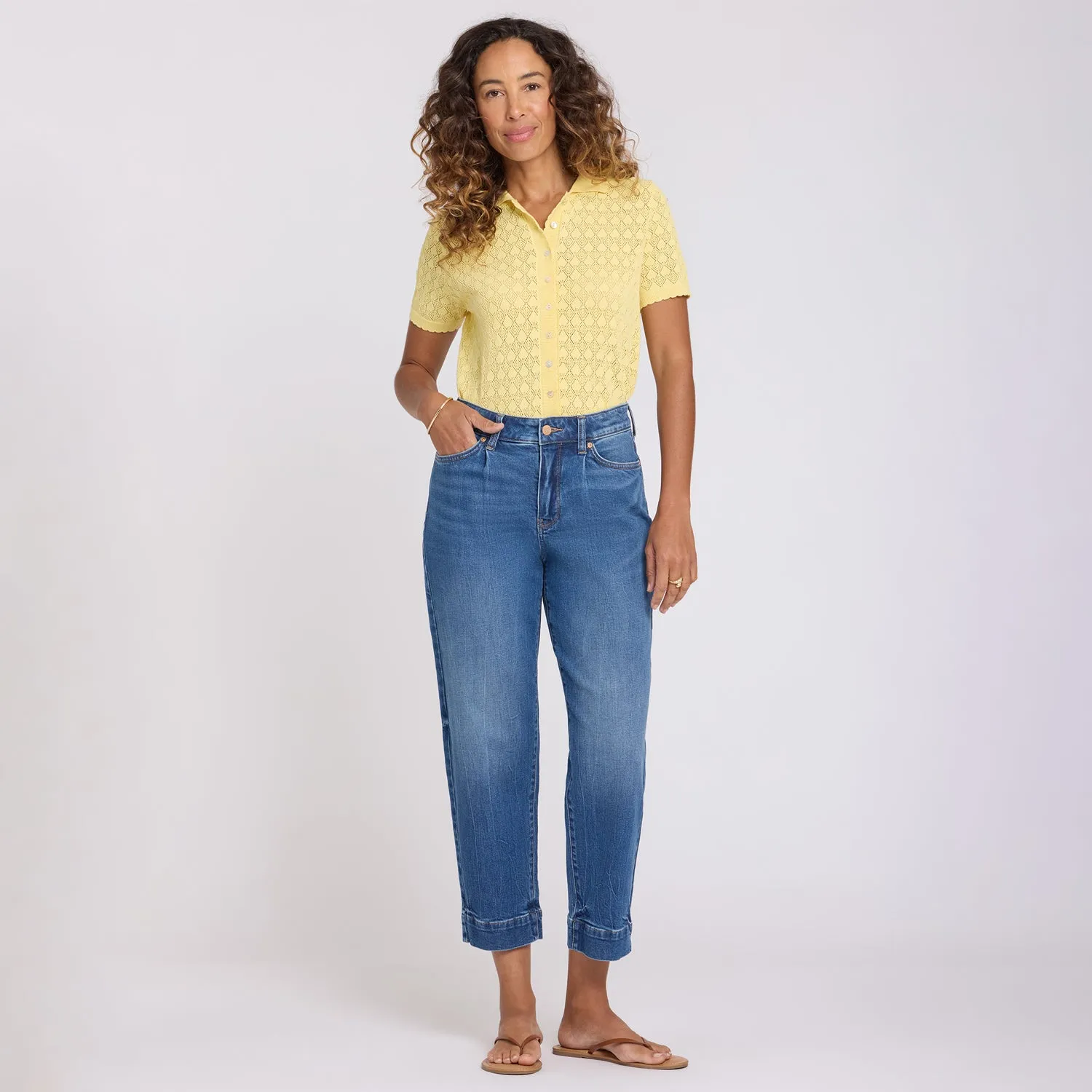 NYDJ Carrot Ankle Jeans Wild River High Rise Barrel