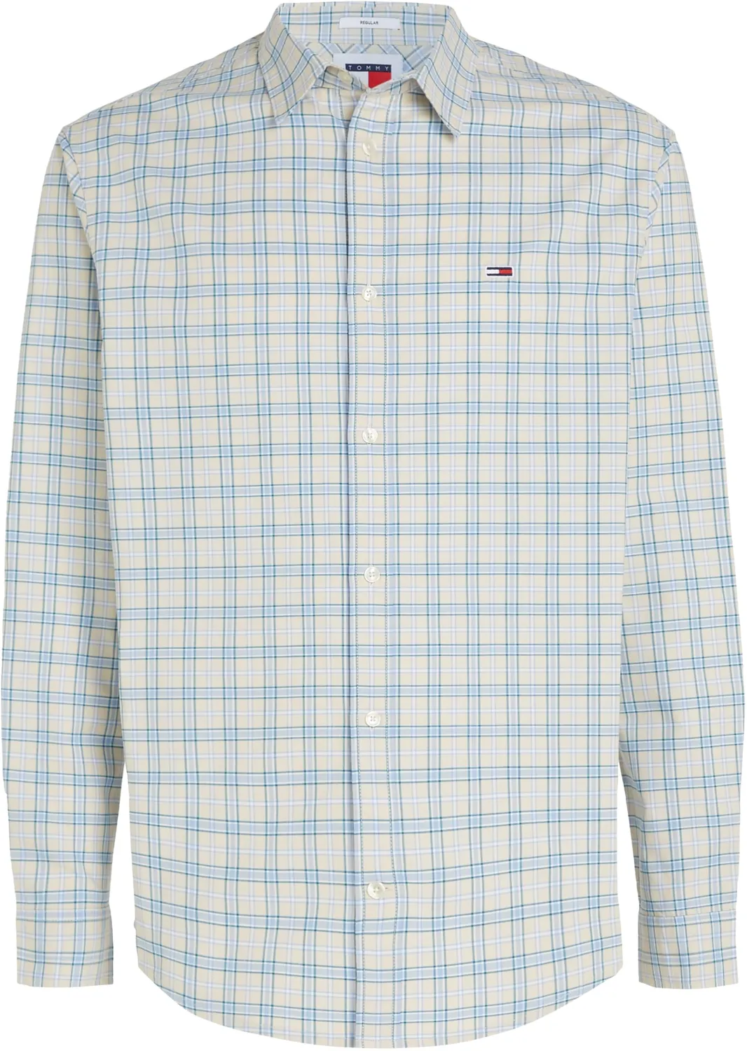Tommy Jeans TJM Stretch Oxford Freizeithemd 3XL Beige