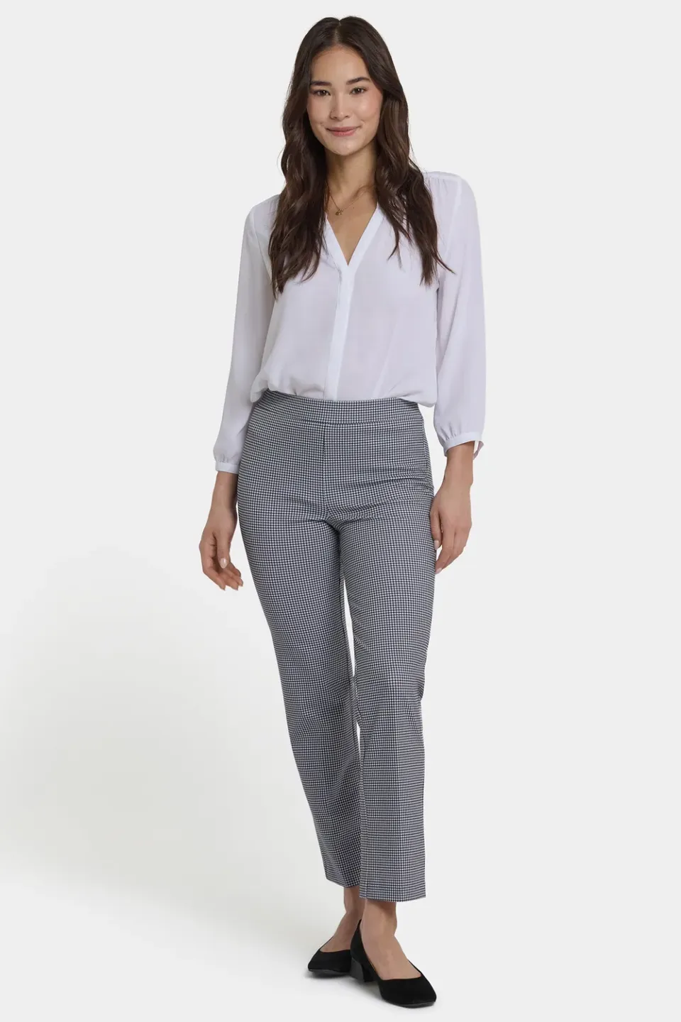 NYDJ Pull-On Slim Ankle Hose Harris Houndstooth