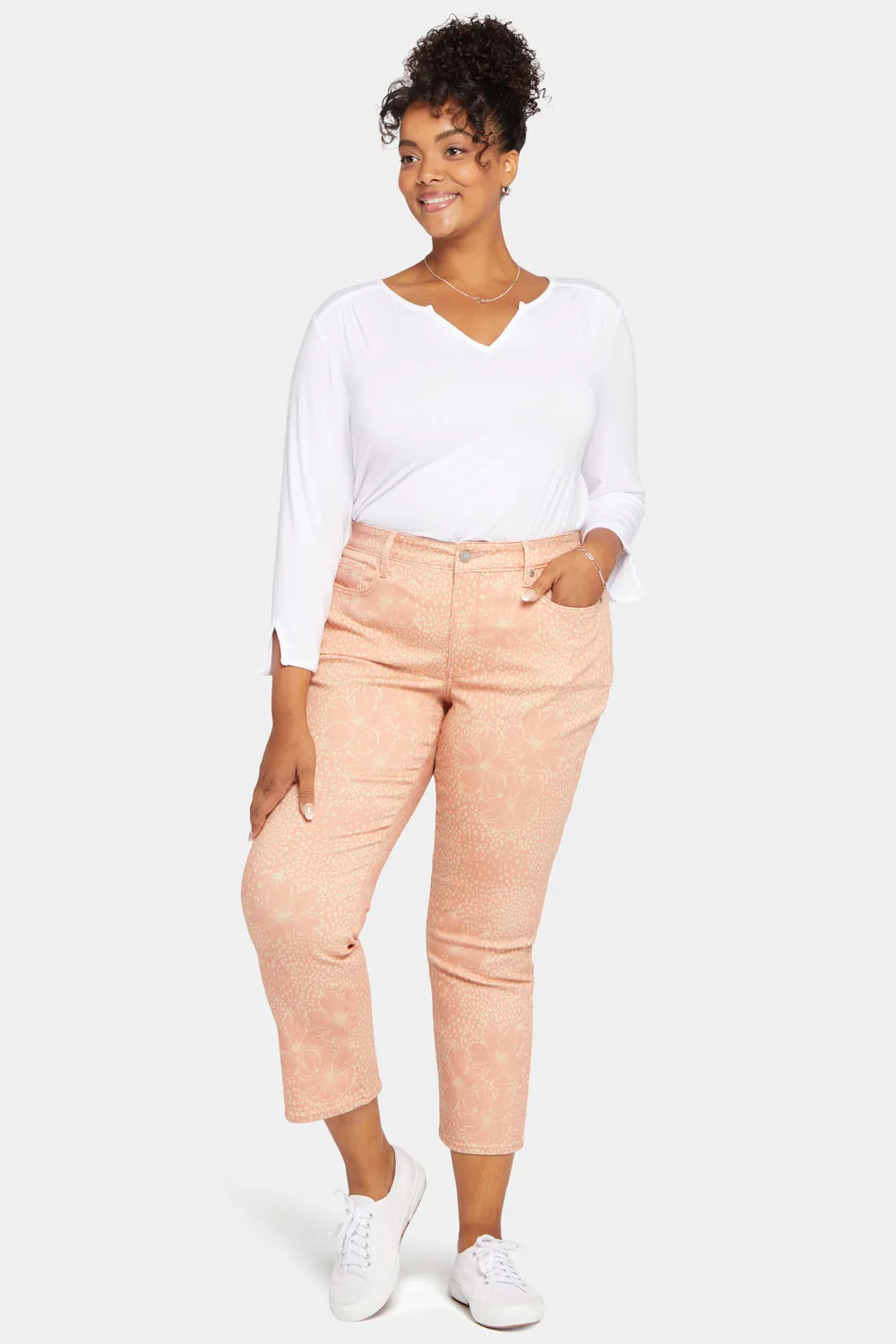 NYDJ Marilyn Straight Ankle Jeans Mirage Leopard