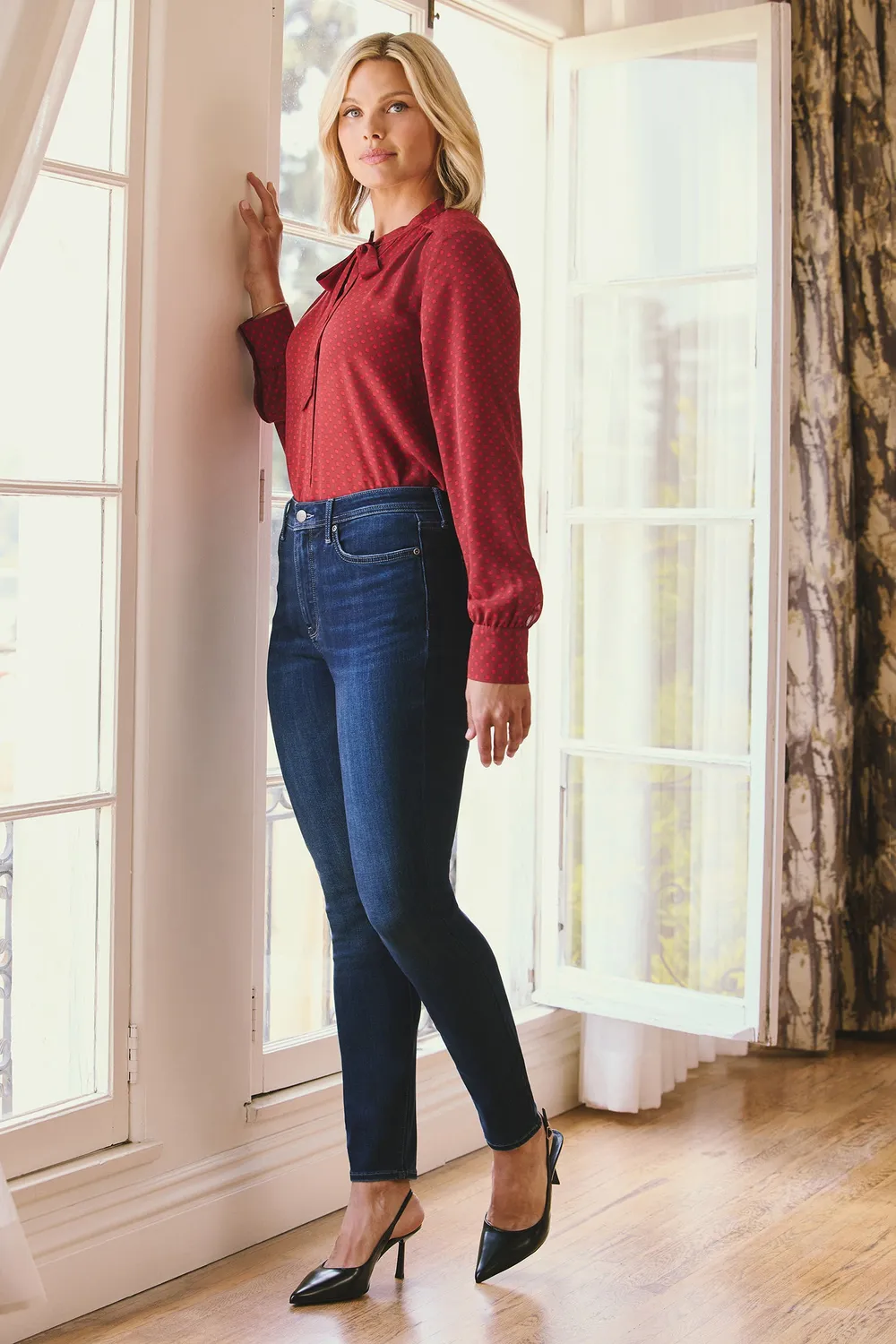 NYDJ Ami Skinny Jeans Ink Skyline High-Rise dunkelblau