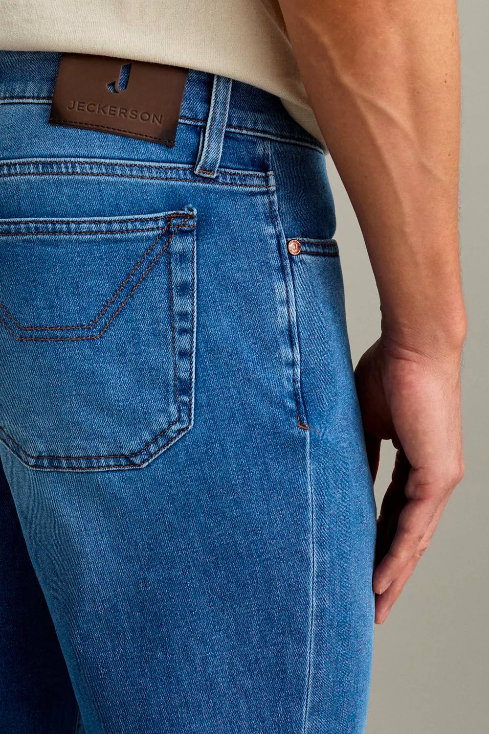 Jeckerson Jasper Jeans Mittelblau Regular Fit