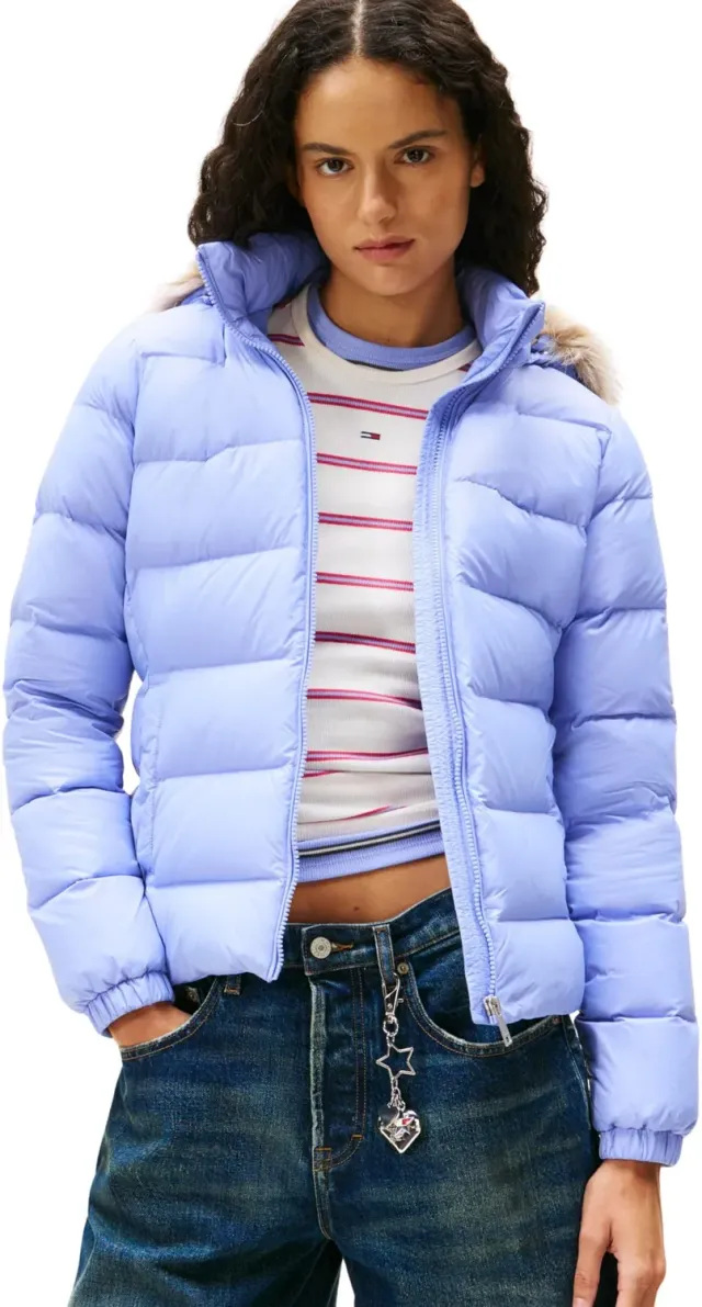 Tommy Jeans Basic Hooded Pufferjacke Daunen Damen mit Kapuze