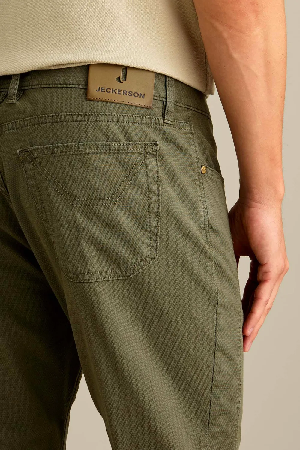 Jeckerson John Slim Fit Hose militärgrün Baumwolle