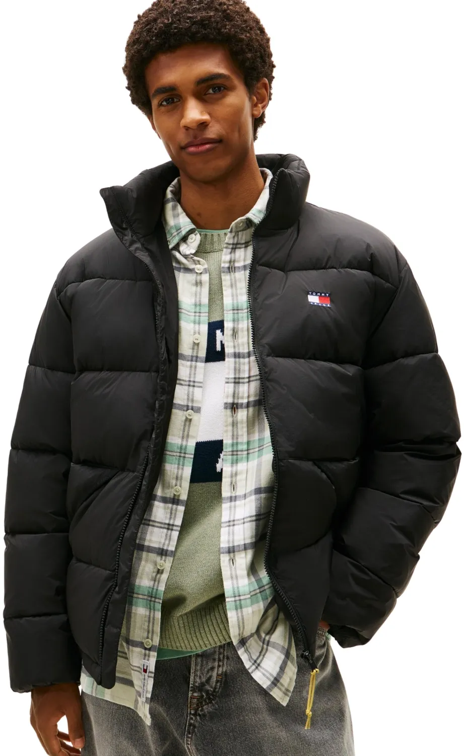 Tommy Jeans Vail Pufferjacke Herren Blau Stehkragen Winter