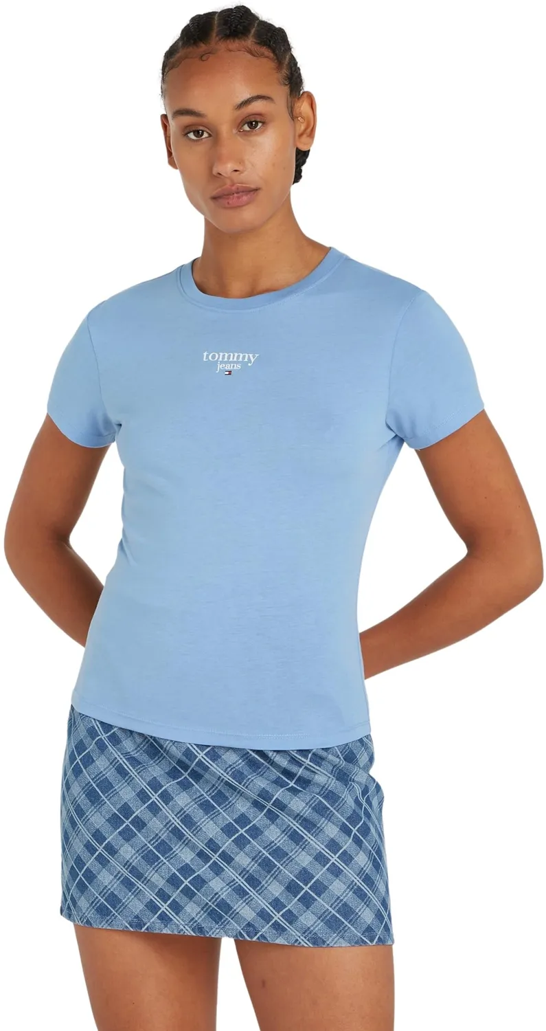 Tommy Jeans Essential Rib T-Shirt Damen Slim Fit