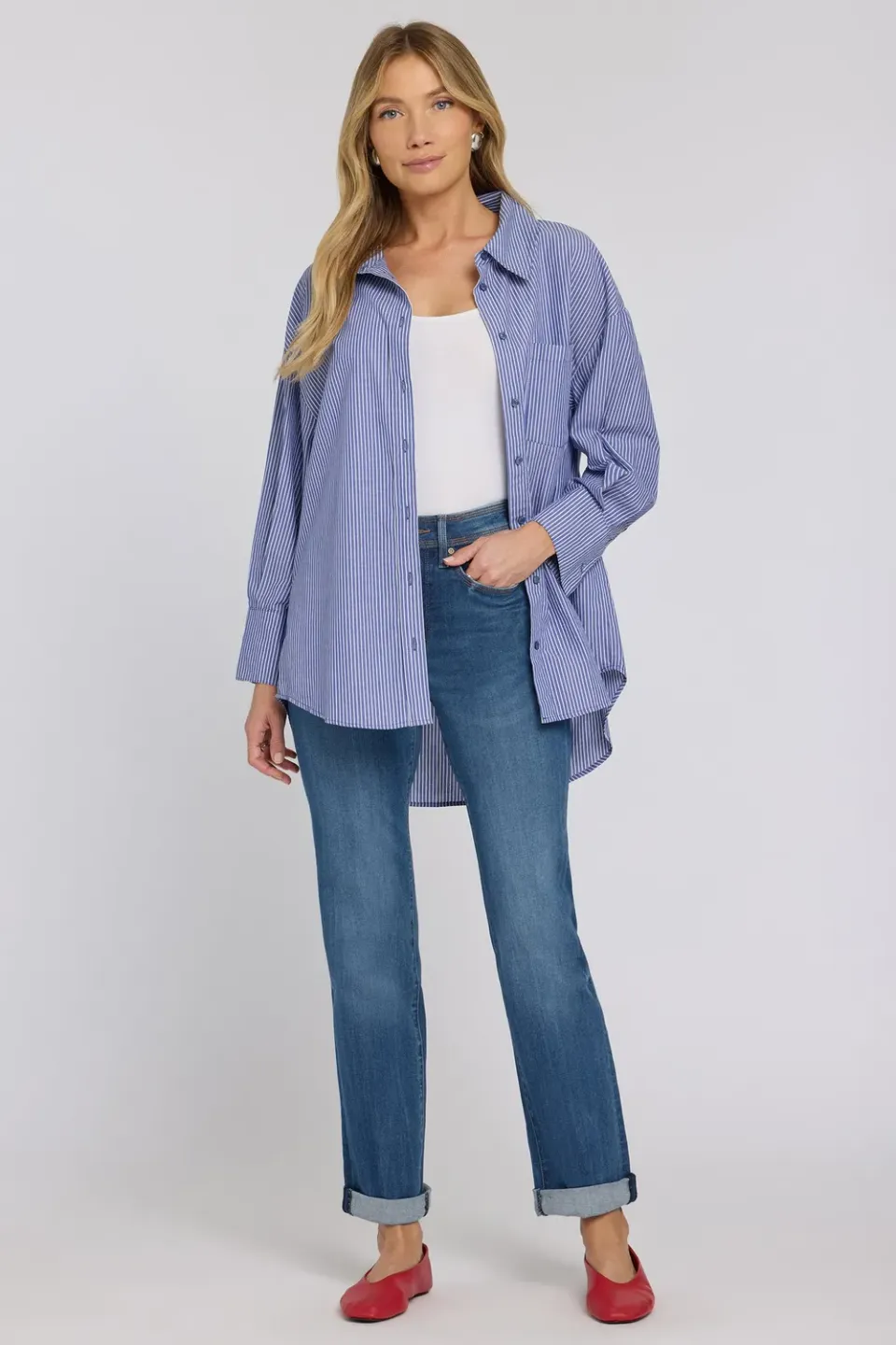 NYDJ Marilyn Straight Jeans Petite Wild River Stretch