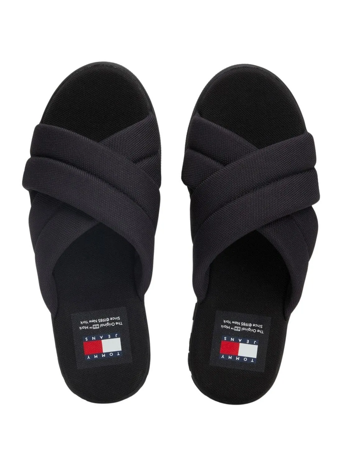 Tommy Jeans Lettering Flatform Sandale Schwarz 36 Plateau