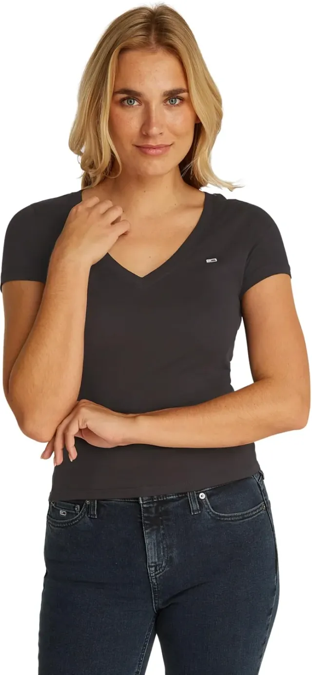 Tommy Jeans TJW Slim V-Neck T-Shirt XXS