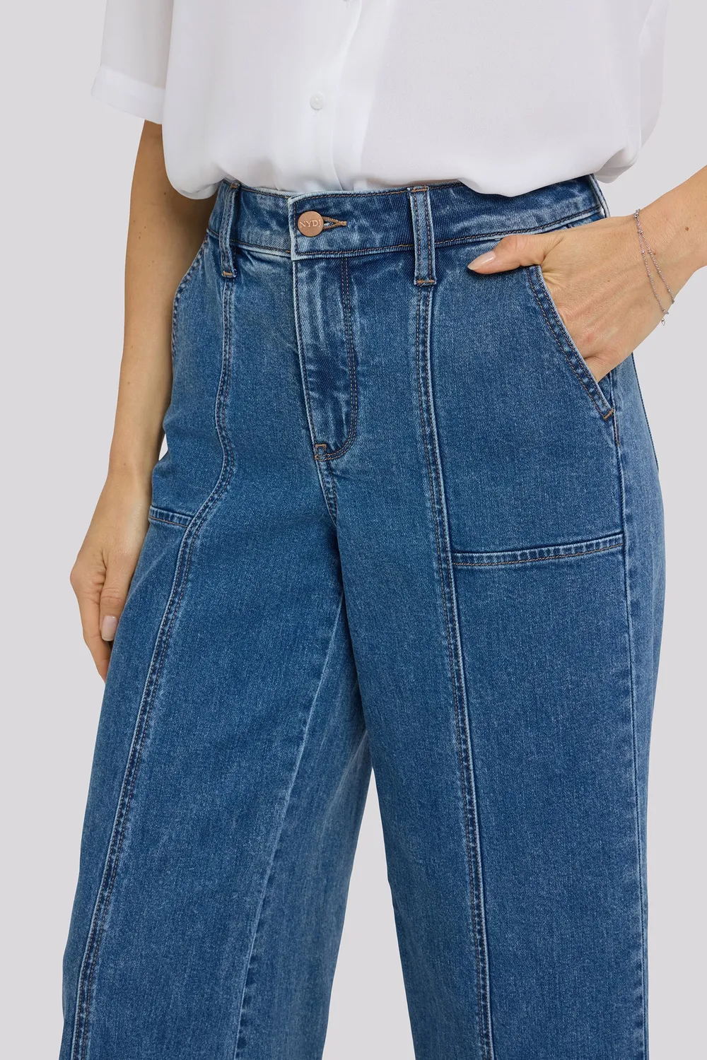 NYDJ Simone Wide Leg Jeans Salton Indigo