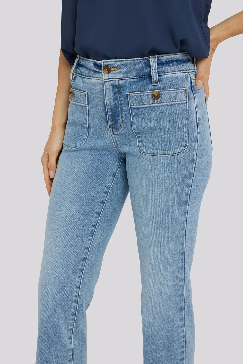 NYDJ Marilyn Straight Jeans Tall Mist Springs