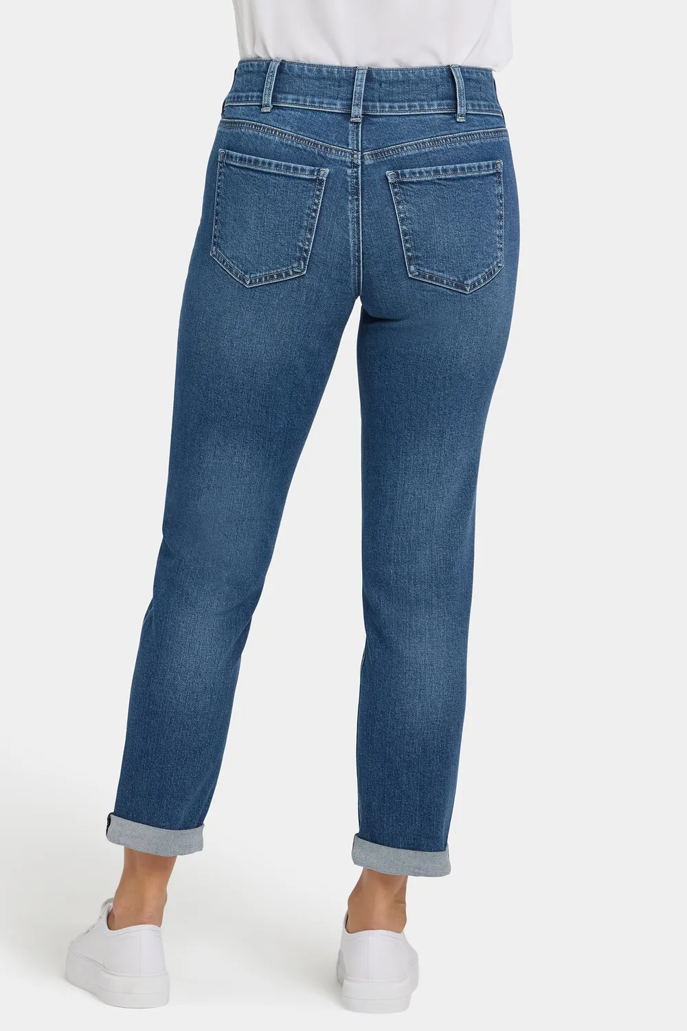 NYDJ Margot Girlfriend Petite Jeans Lake Notre-Dame blau