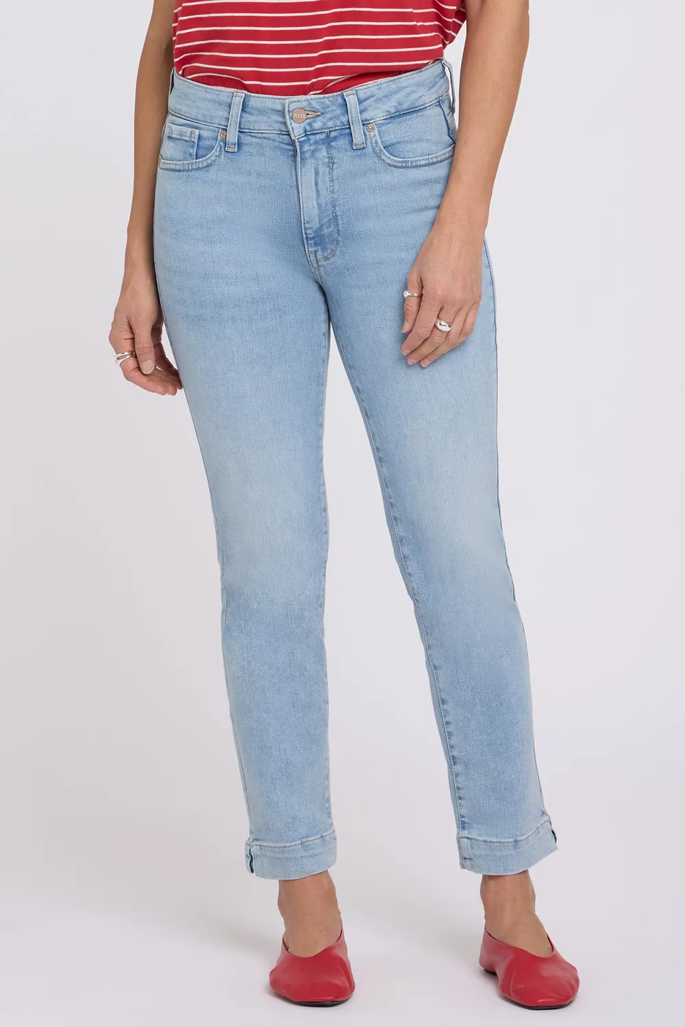 NYDJ Sheri Slim Straight Petite Jeans Keys View