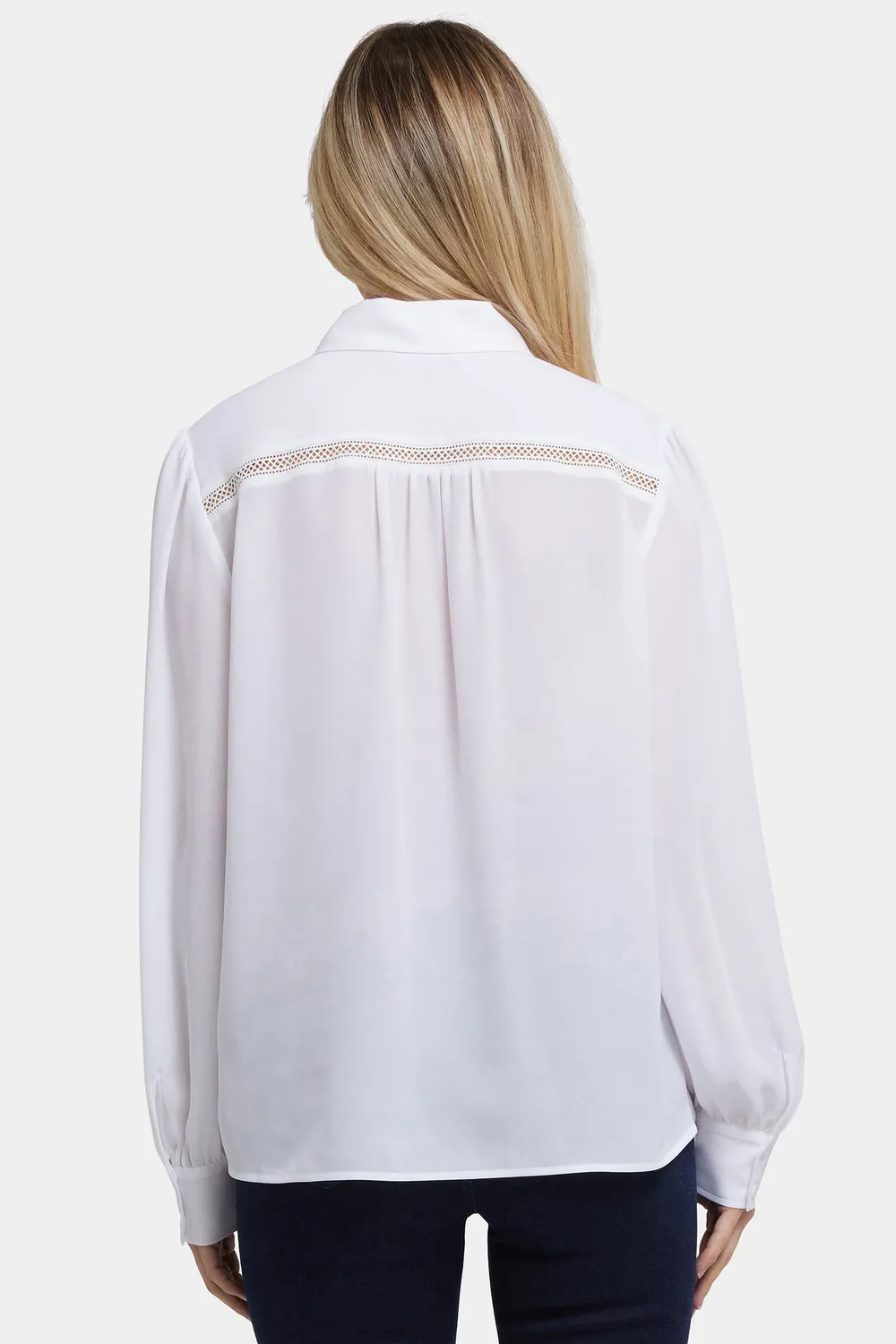 NYDJ Tiffany Blouse Bluse Optic White recycelt