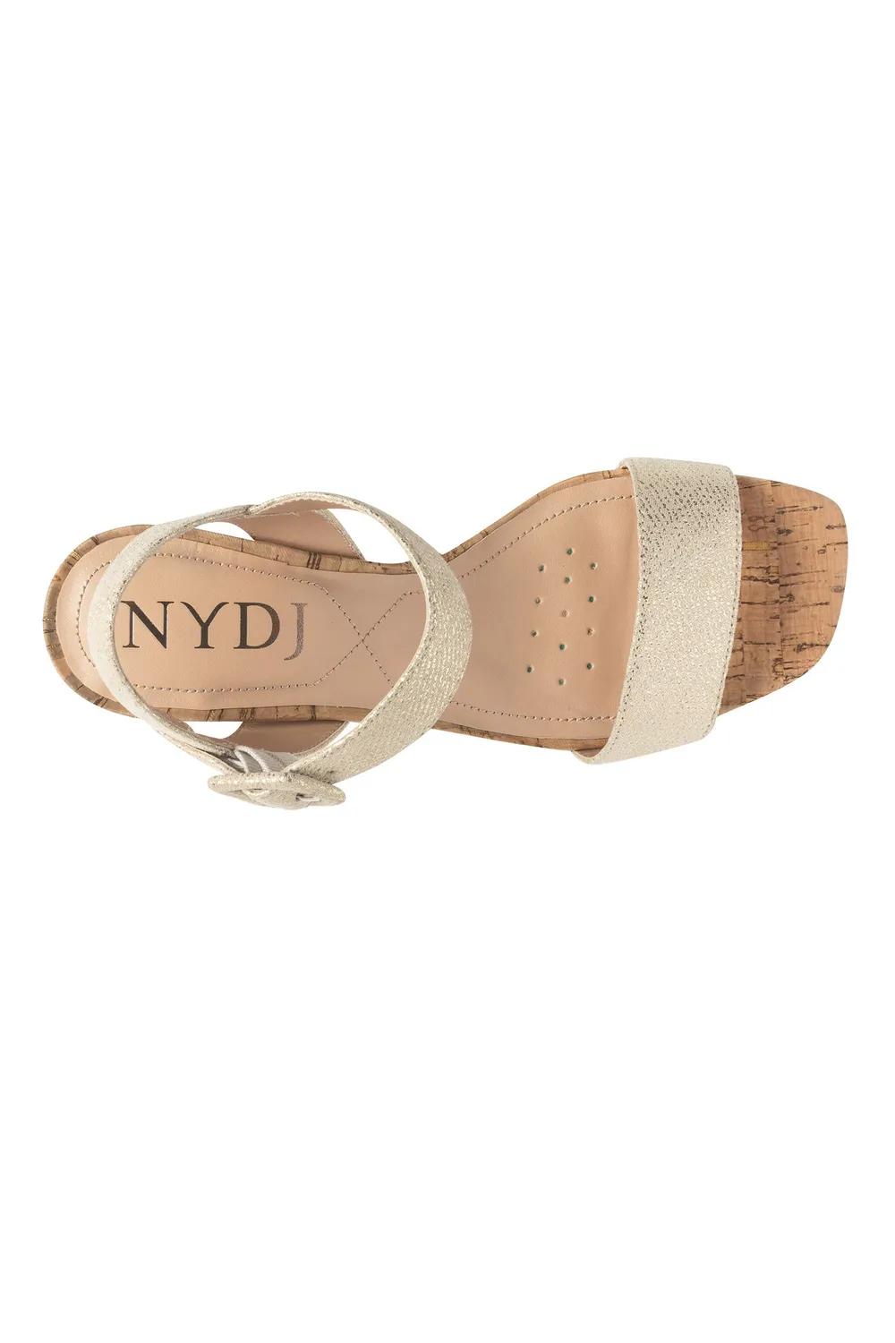 NYDJ Gaiana Sandalen Gold Blockabsatz 38-42