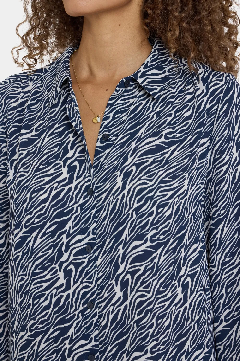 NYDJ Modern Bluse Vintage Zebra Schwarz