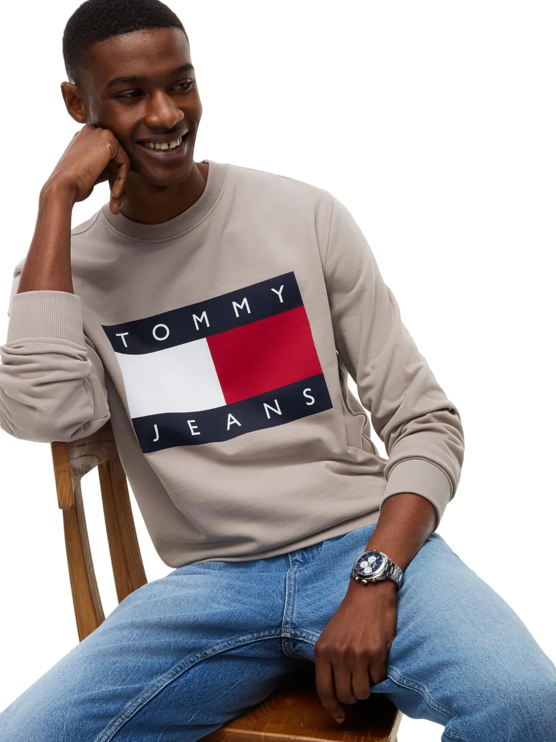 Tommy Jeans Big Flag DM0DM22643 Sweatshirt 3XL blau