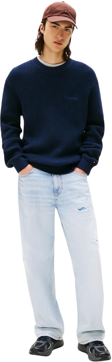 Tommy Jeans Script Chunky Strickpullover 3XL Blau