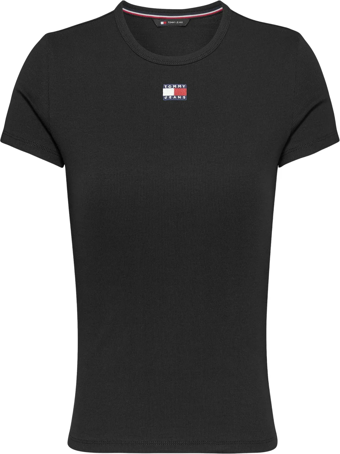 Tommy Jeans TJW Slim Badge Rib Tee T-Shirt Damen M