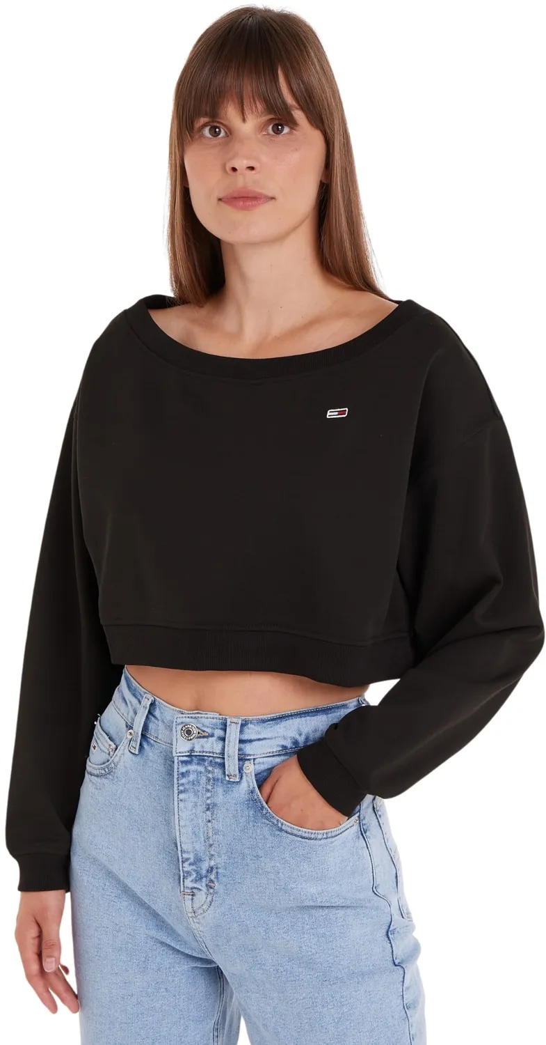 Tommy Jeans Damen Sweatshirt Off-Shoulder Baumwolle