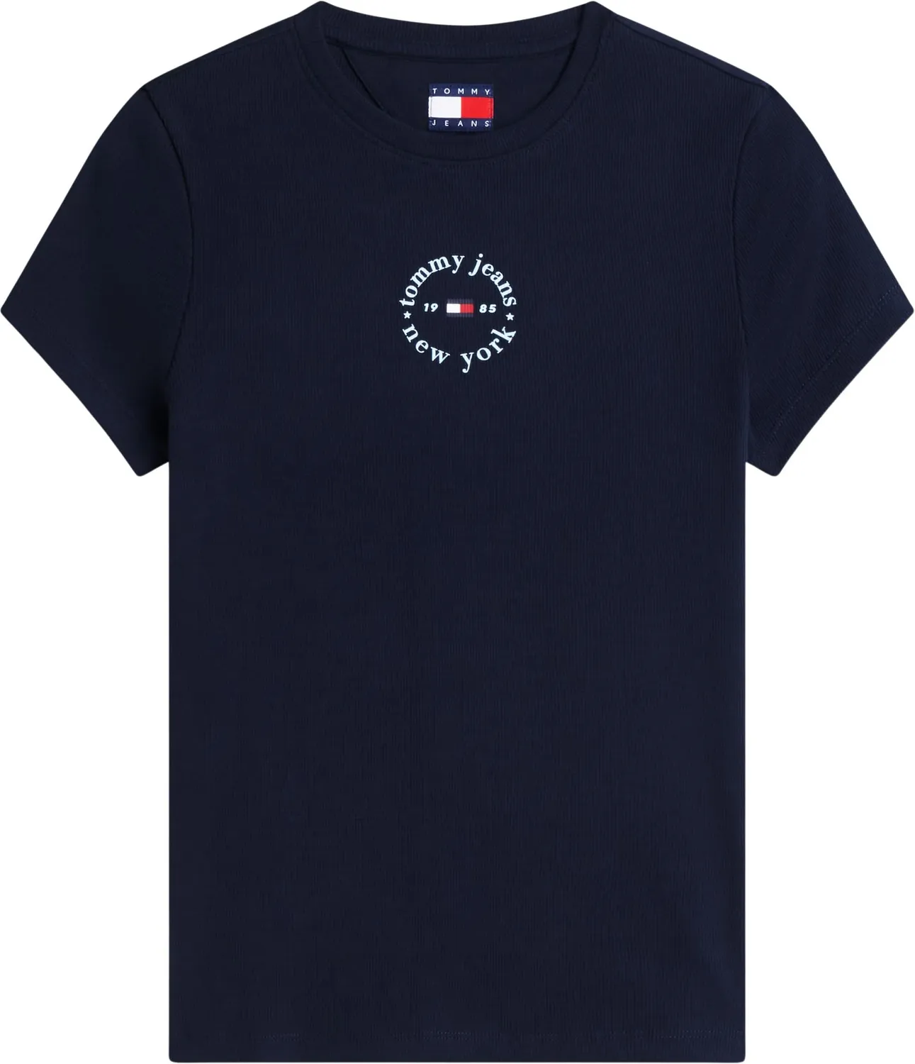 Tommy Jeans TJW Slim Logo Rib T-Shirt L schmal