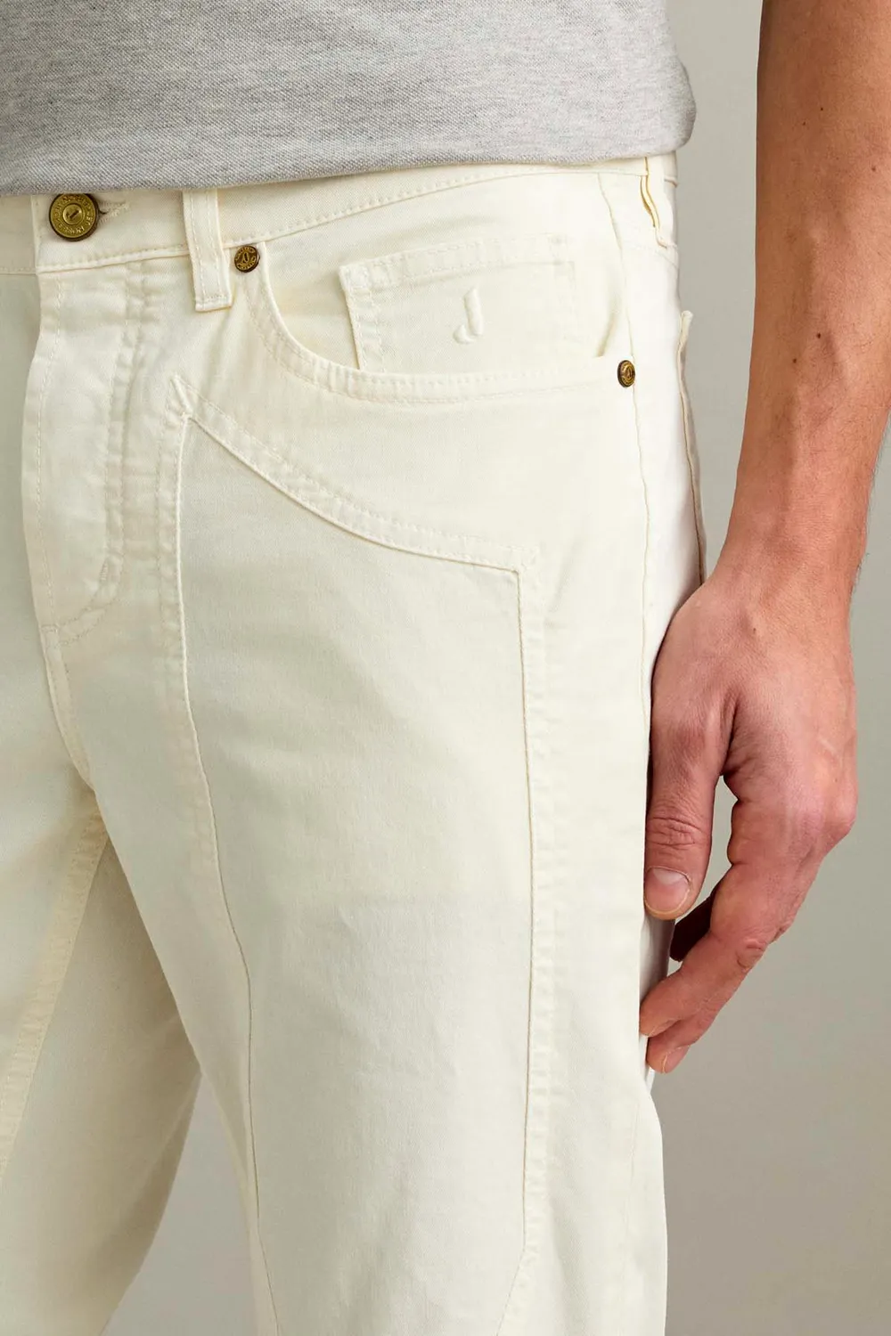 Jeckerson John Hose Slim Fit schneeweiß Gabardine