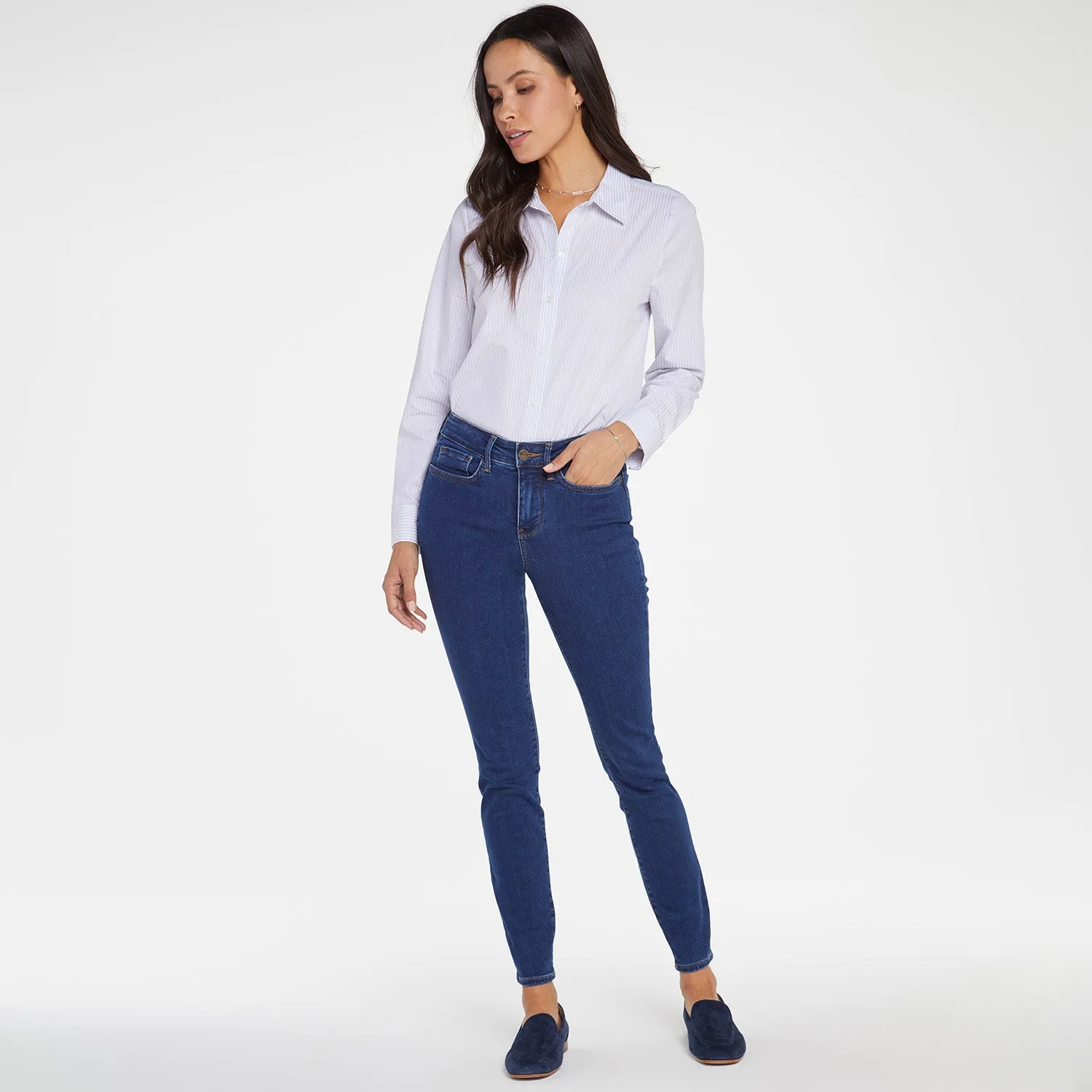 NYDJ Ami Skinny Jeans Quinn Blau mit Stretch