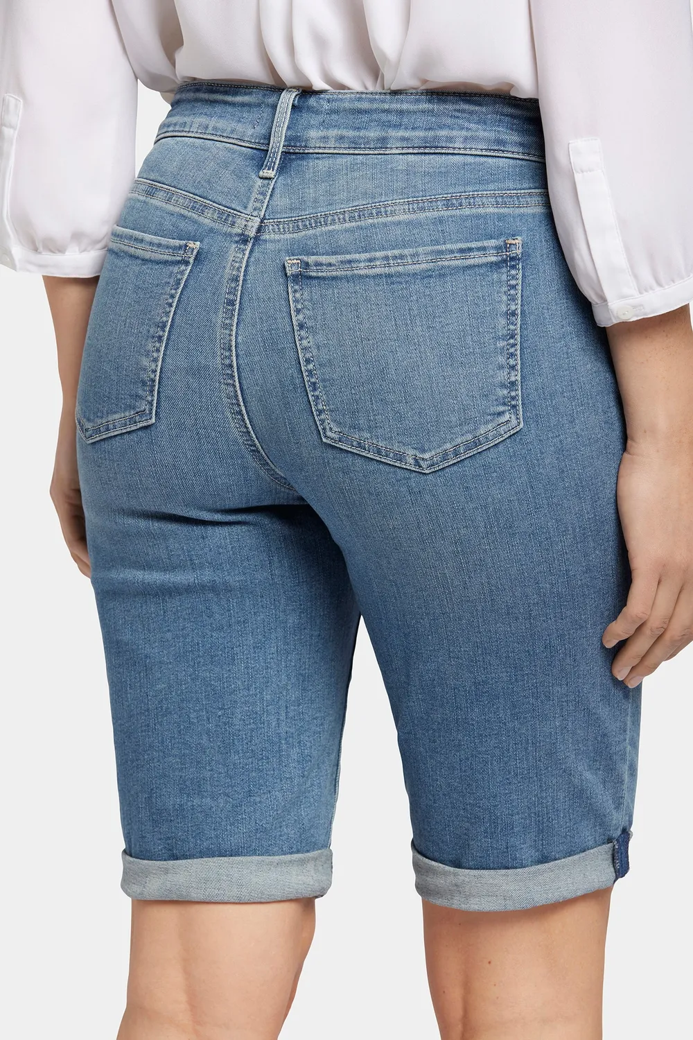 NYDJ Briella 11 Inch Denim-Shorts Heyburn Wash mit Umschlag