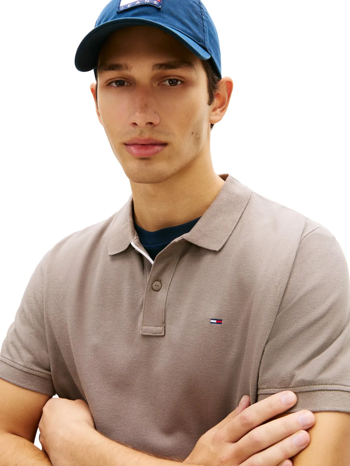 Tommy Jeans Slim Placket Poloshirt Herren Slim Fit Blau