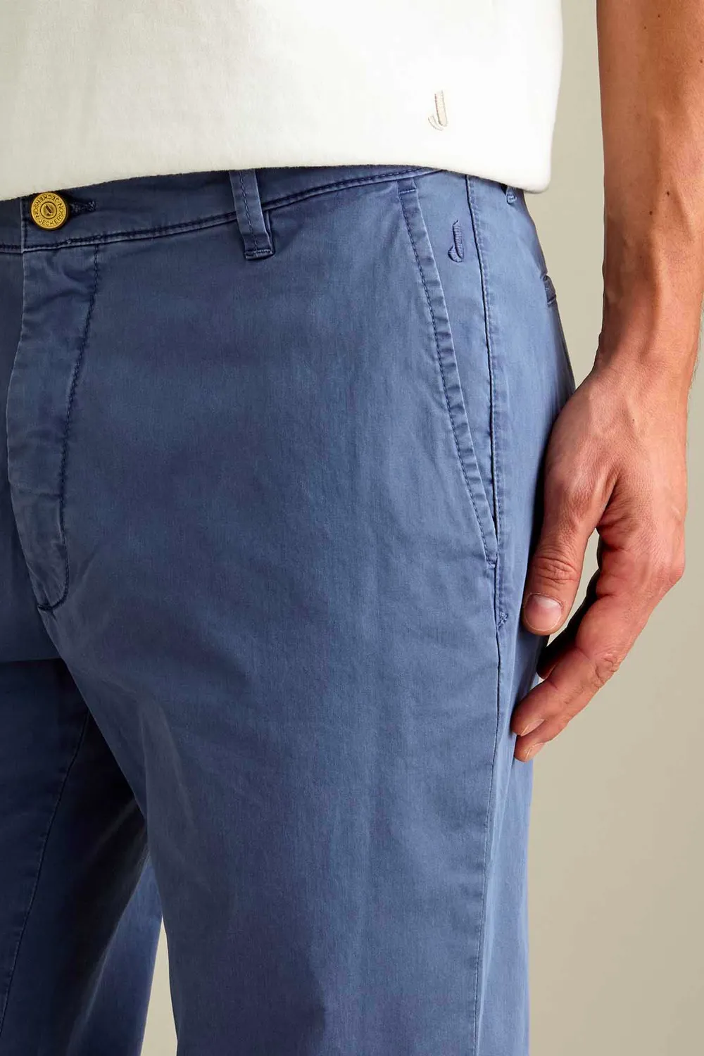Jeckerson Jack Chino Slim Fit mittelblau Sateen