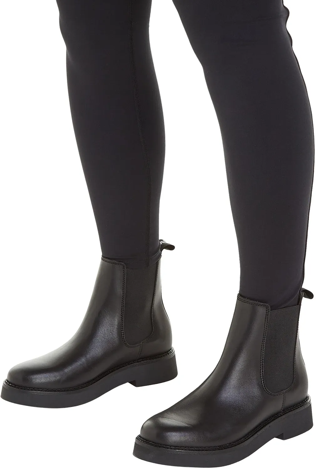 Tommy Jeans TJW Chelsea Flat Boot Stiefel Schwarz
