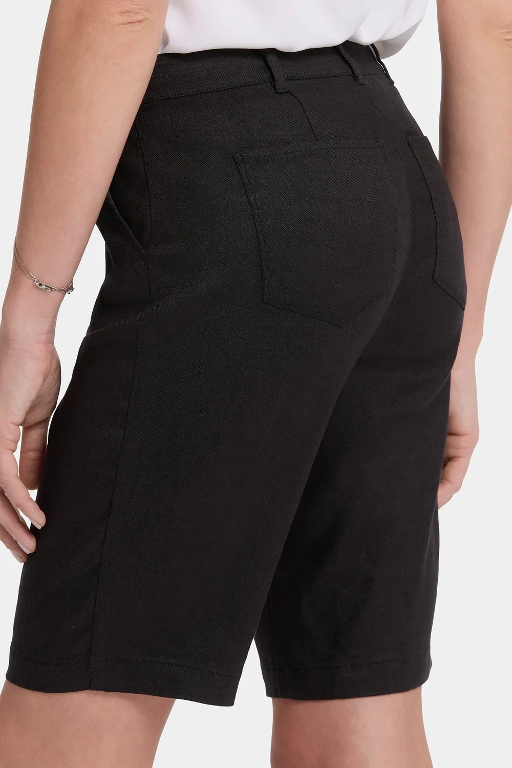 NYDJ Bermuda Shorts Schwarz Leinen