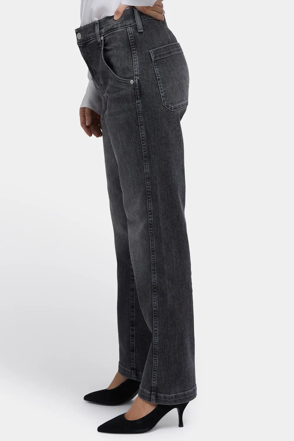NYDJ Brooke Straight Jeans Vintage Noir locker
